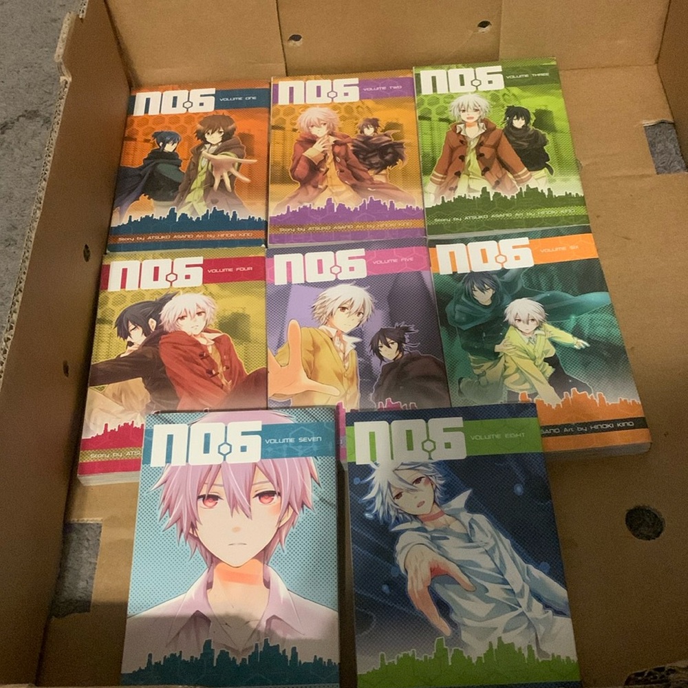 No 6 anime series books 1-8